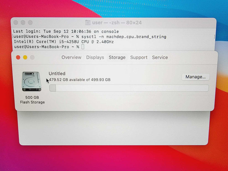 Apple Macbook Pro Retina 2013 13\\" Core i5-4258U @ 2.4GHz 8GB DDR3 500GB SSD [Read] (