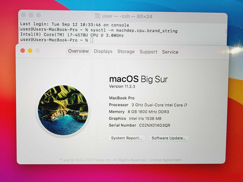Apple Macbook Pro Retina 2014 13\\" Core i7-4578U @ 3.0GHz 8GB DDR3 250GB SSD [Read] (