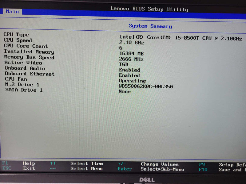 Lenovo M920q USFF Core i5-8500T @ 2.10GHz 16GB DDR4 500GB M.2 + Adapter $
