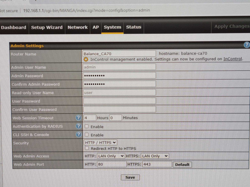 Peplink Balance One Core BPL-ONE-CORE Multi WAN Router, Factory Reset Q_