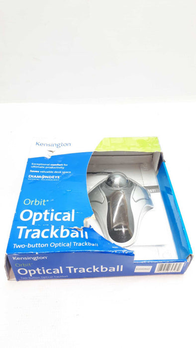 Kensington 64327 Orbit Optical Trackball Mouse Black/Silver New Open Box &