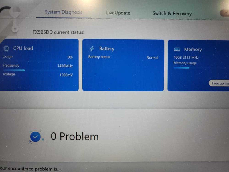 ASUS Tuf FX505D AMD Ryzen 7 3750H, 16GB DDR4, 3GB GeForce GTX 1050, 500GB SSD