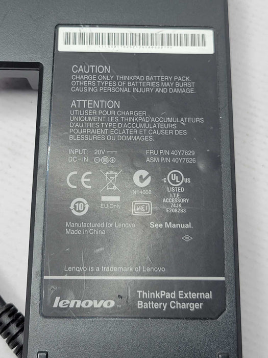 Lenovo thinkpad external battery charger 40Y7629, READ _