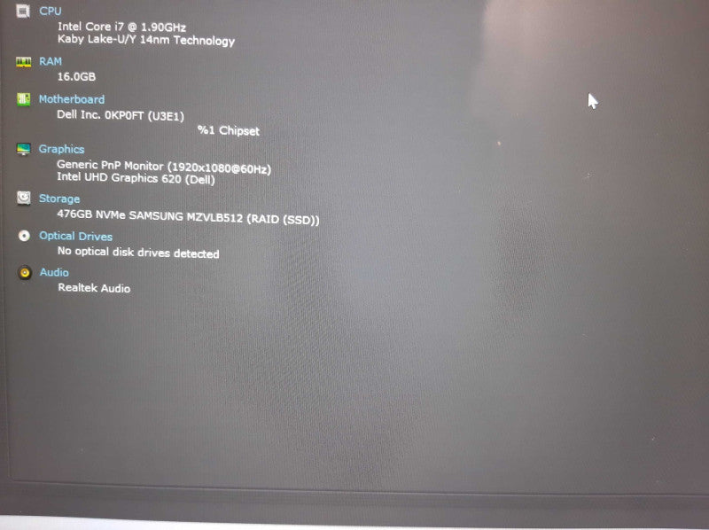 Dell Latitude 7490 i7-8650U @ 1.90GHz, 16GB DDR4, 512GB M.2 *READ