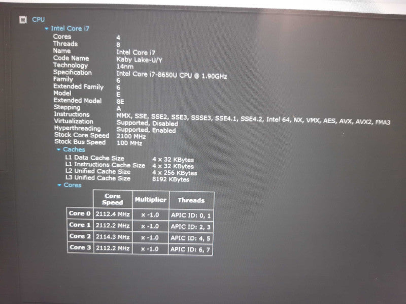 Dell Latitude 7490 i7-8650U @ 1.90GHz, 16GB DDR4, 512GB M.2 *READ