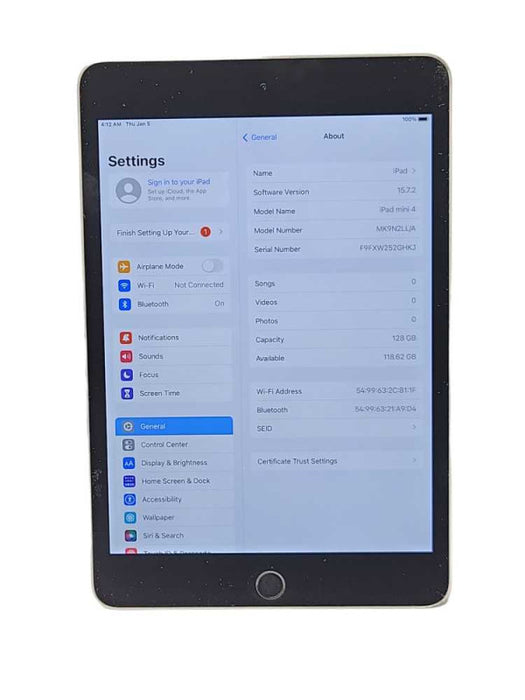 Apple iPAD mini 4 A1538 128GB Wi-Fi _