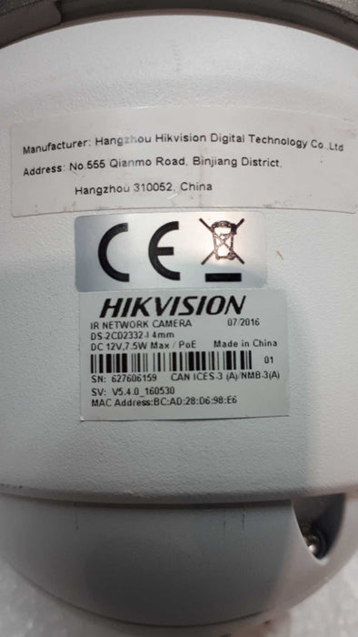 Hikvision EXIR Turret IR Network Camera DS-2CD2332-I 4mm &