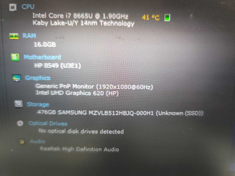HP EliteBook 840 G6 i7-8665U@ 1.90GHz, 16GB DDR4, 512GB m.2 **READ** Î² Î²