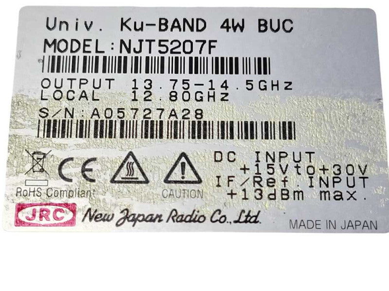 JRC NJT5207F KU-Band 4W BUC, READ _