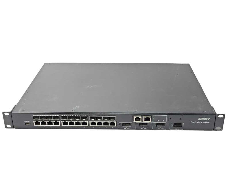 MRV OptiSwitch OS940 MODEL: 12 GIGE TRI-MODE 100FX/1000FX SFP or RJ45 4x 10GE _