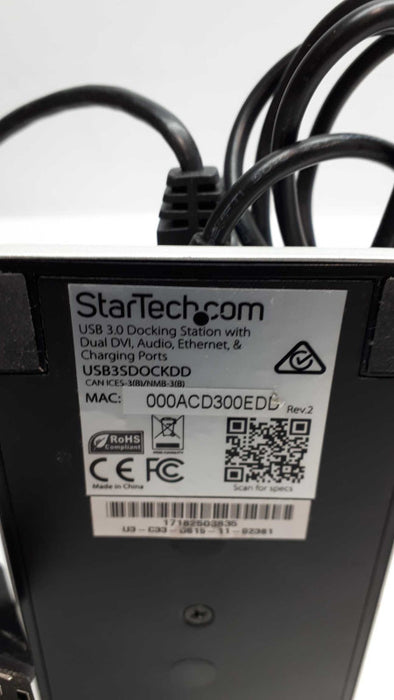 StarTech Dual-Monitor USB 3.0 Docking Station Silver USB3SDOCKDD &