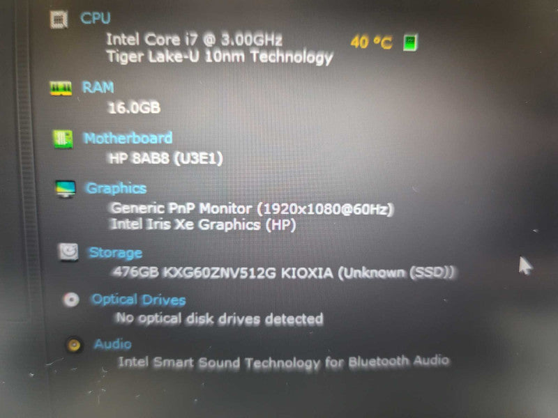HP EliteBook 840 G8 i7-1185G7, 16GB DDR4, 512GB m.2 Î²