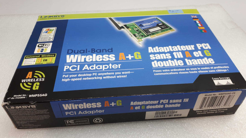 Cisco-Linksys WMP55AG Dual-Band Wireless A+G PCI Adapter &