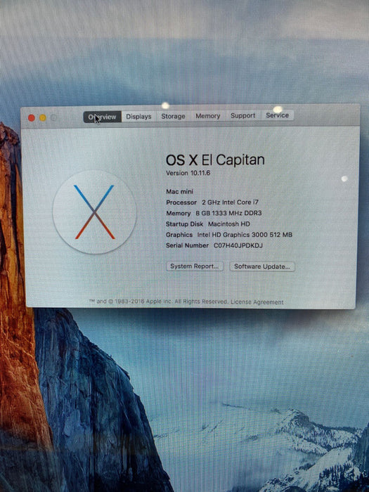 Apple Mac mini Server Mid 2011 Intel Core i7-2635QM 8GB RAM 2x 750GB HDD