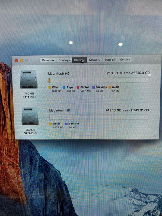 Apple Mac mini Server Mid 2011 Intel Core i7-2635QM 8GB RAM 2x 750GB HDD