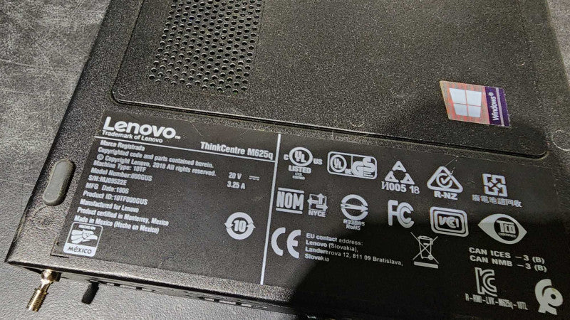 Lenovo M625q Tiny Mini Desktop AMD A9-9420e NO HDD/SSD 4GB RAM Radeon