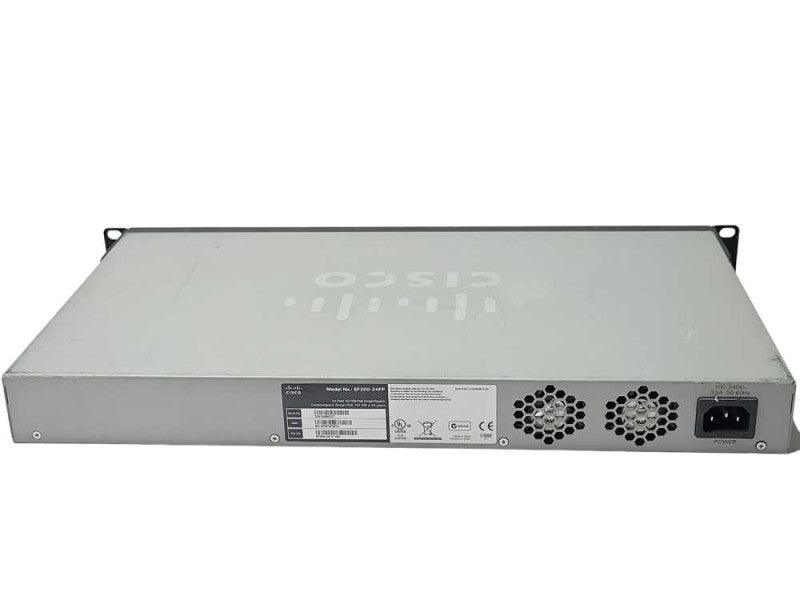 Cisco SF200-24FP 24x 10/100M PoE RJ45 2x SFP Smart Switch w RackMount Ears _