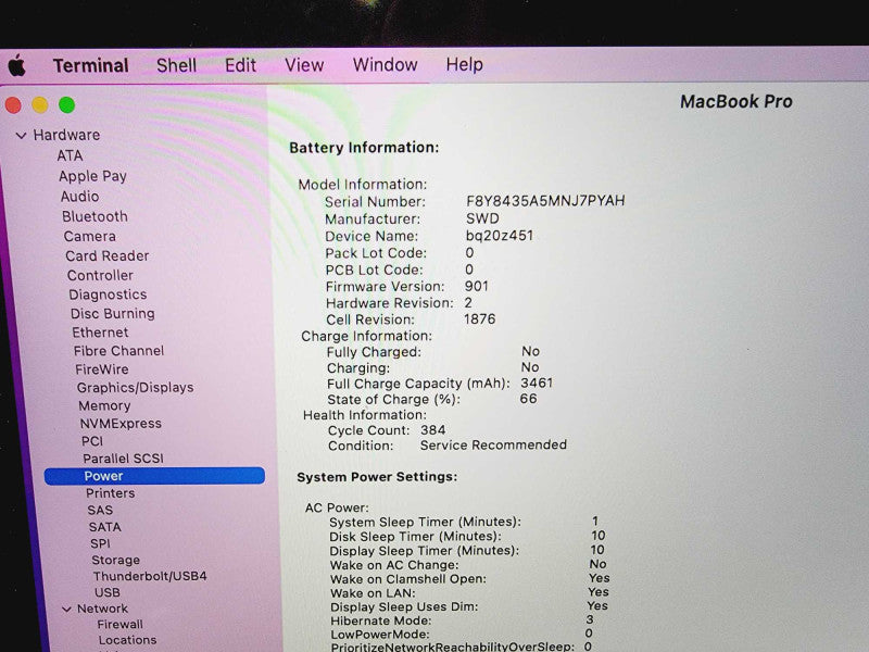 Apple Macbook Pro 2018 13\\" Core i7-8559U @ 2.7GHz 16GB DDR3 250GB SSD [Read] (
