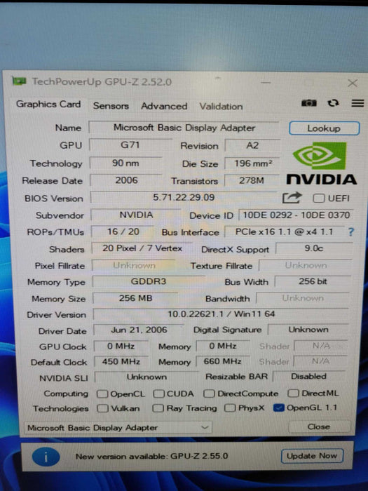 NVIDIA Quadro FX 3500 256MB PCIE