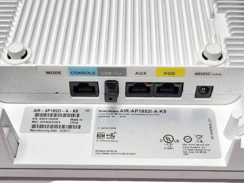 Cisco AIR-AP1852I-A-K9 Aironet 1852I Wireless Access Point Q_