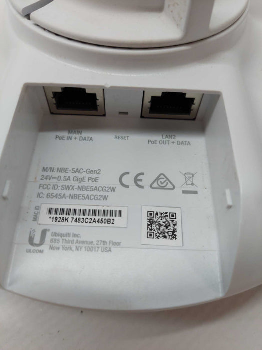 Ubiquiti NanoBeam AC Gen2 Model: NBE-5AC-Gen2  24V-0.5A GigE PoE