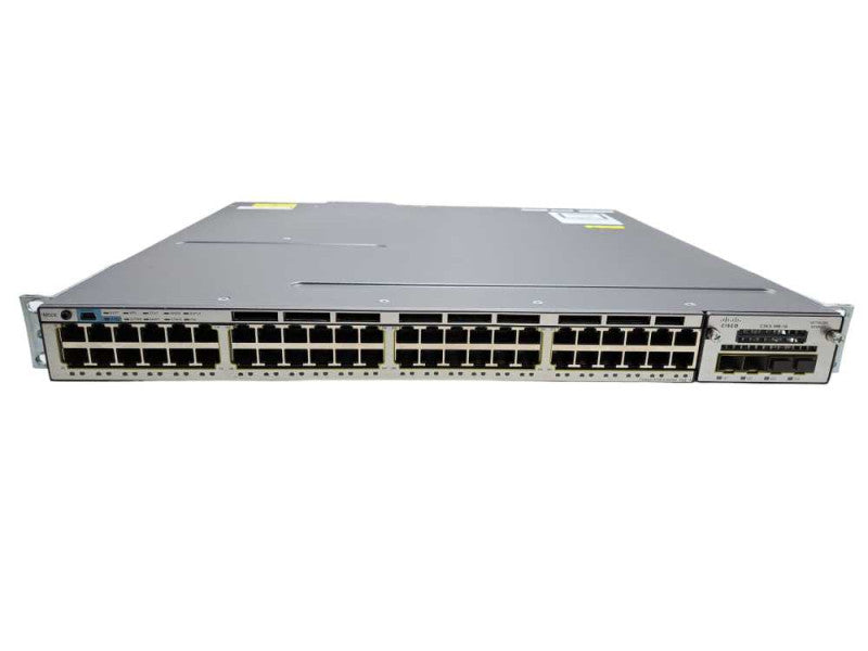 Cisco WS-C3750X-48PF-L 48-Port PoE Gigabit Switch 1x PSU, 1x C3KX-NM-1G Q)