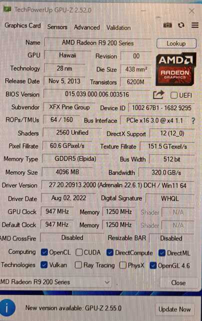XFX AMD Radeon R9 290 Video Card 4 GB | R9-290A-EN )