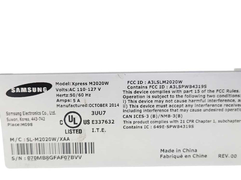 Samsung Xpress M2020W Wireless Mono Laser Printer, READ _