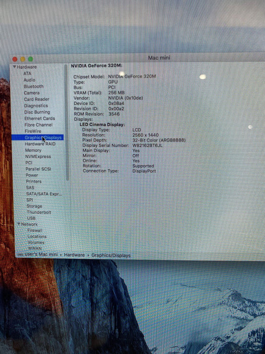 Apple Mac mini Mid 2010 Intel Core 2 Duo P8600@ 6GB RAM 320GB HDD; SuperDrive