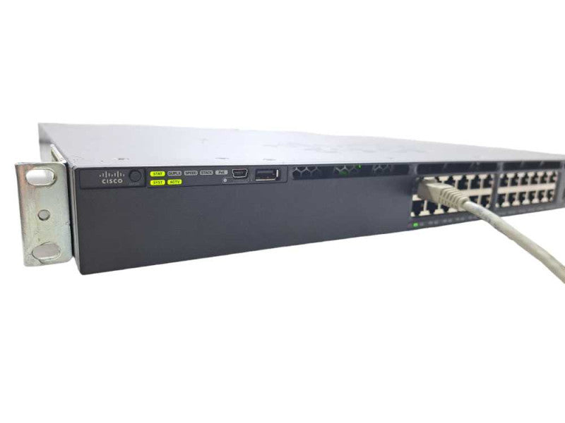 Cisco WS-C3650-24PS-S 24 Port Gigabit POE+ IP Base L3 Manage 1U Switch )