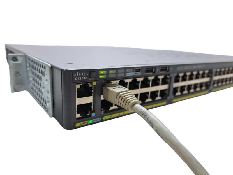 Cisco WS-C2960X-48FPS-L 48 Port Gigabit PoE+ 740W Switch +Stack )
