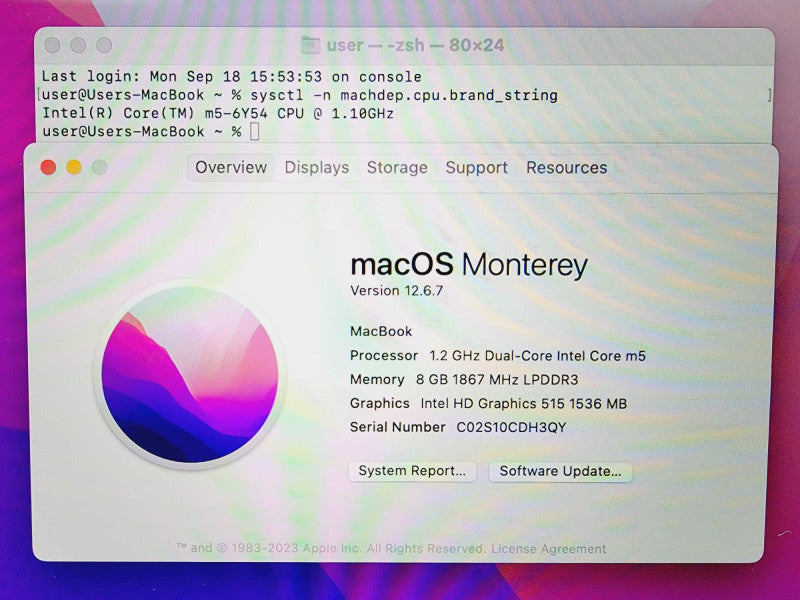 Apple Macbook Retina 2016 12\\" Core m5-6Y54 @ 1.2GHz 8GB DDR3 500GB SSD (