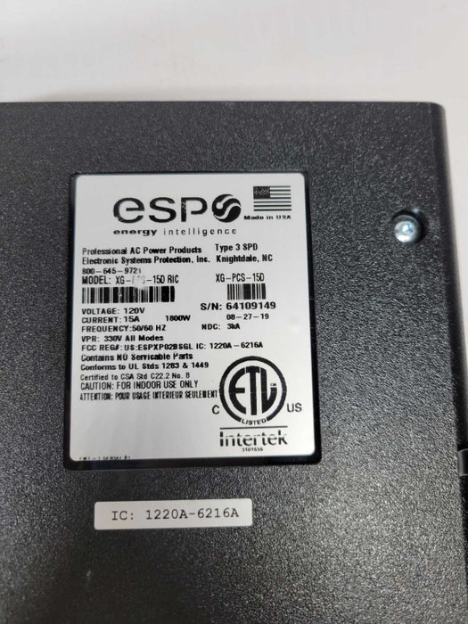 ESP XG-PCS-150 RIC Next Gen Power Conditioning System 120V 15A
