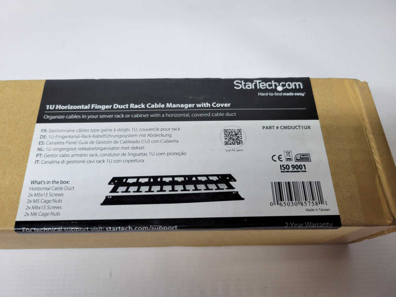 1U Horizontal Finger Duct Cable Manager with Cover Q