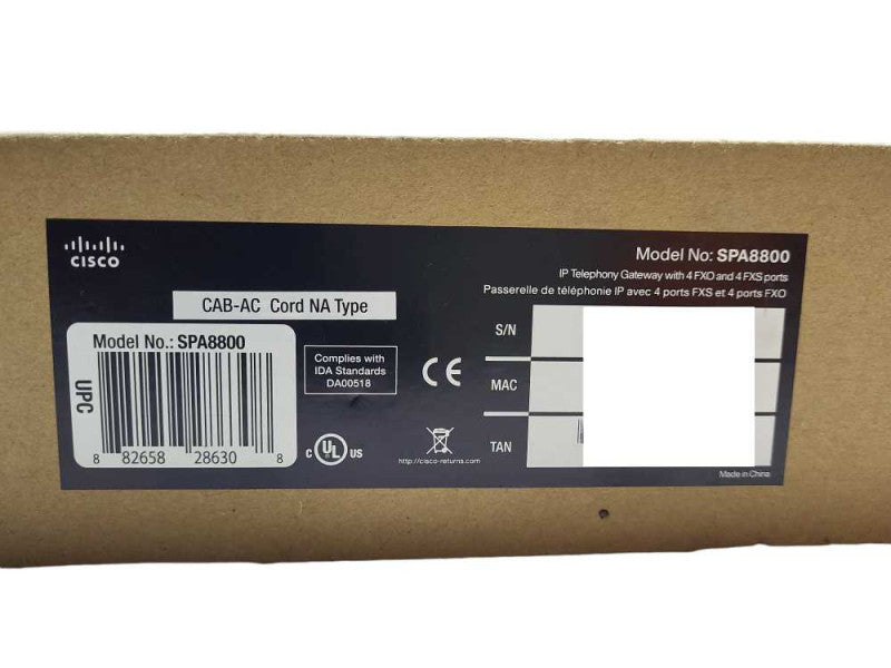 Cisco SPA8800 IP Telephony Gateway with 4 FXS and 4 FXO Ports Brand New $