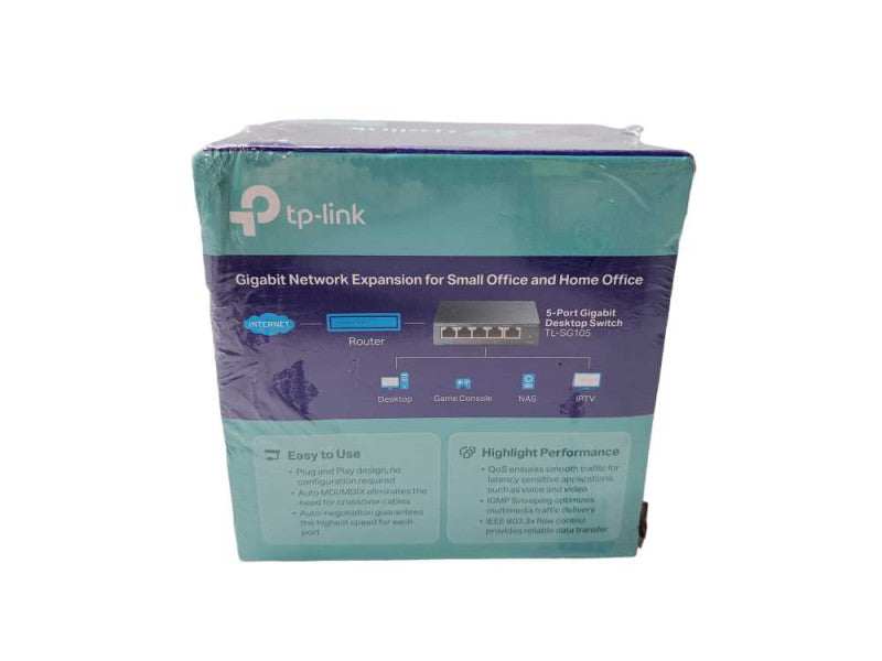 TP-Link TL-SG105 5 Port Gigabit Unmanaged Ethernet Network Switch )