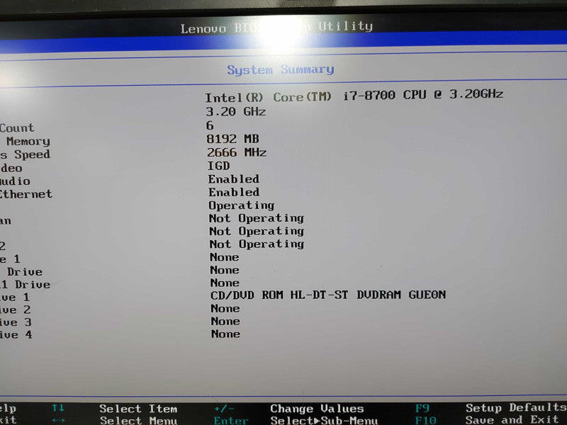 Lenovo Thinkcenter M920S Sff i7-8700 @ 3.20ghz / 8gb ram  #