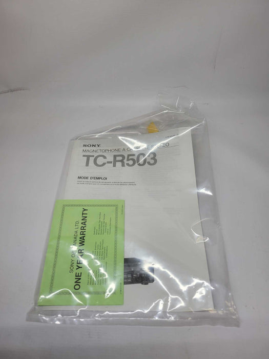 SONY TC-R503 STEREO CASSETTE DECK w Orignal BOX (AS-IS)