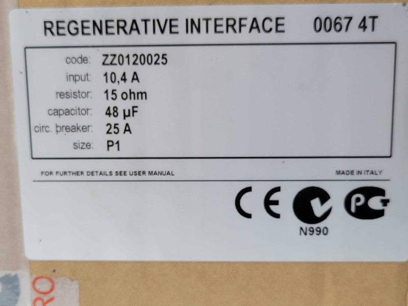 New Santerno regenerative interface 0067 4T ZZ0120025 Q_
