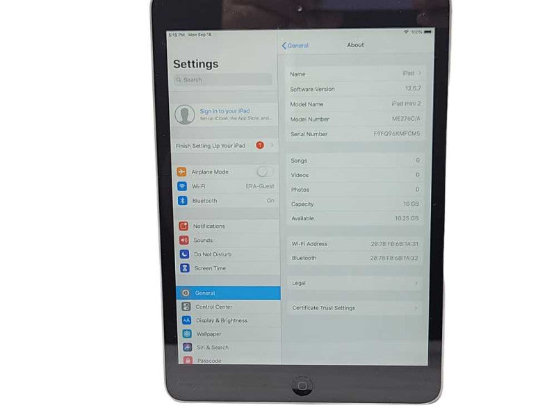 Apple iPad Mini 2 16GB Wi-Fi 7.9\\" A1489 _