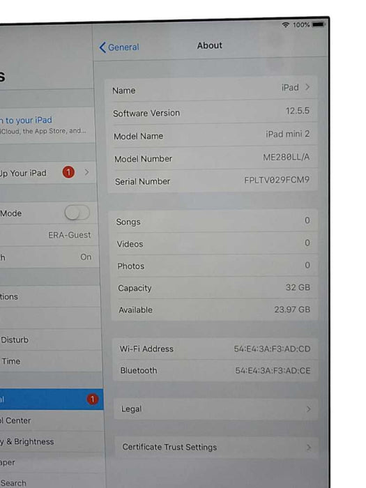 Apple iPad Mini 2 32GB Wi-Fi 7.9\\" A1489 _