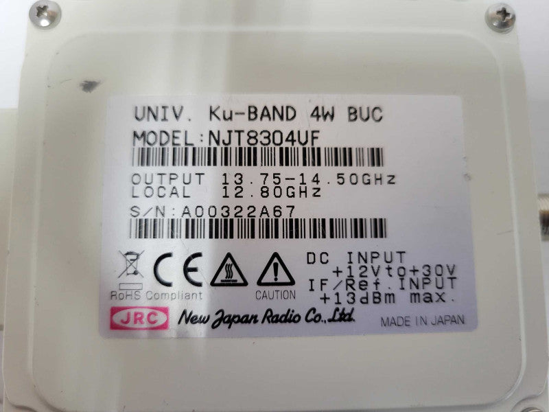 JRC Ku-Band 4W BUC 13.75-14.50GHz output 12.80GHz local NJT8304UF, READ _