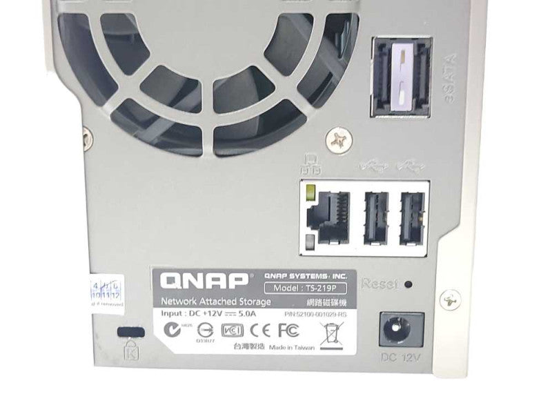 QNAP 2-BAY Network Attached storage TS-219P with 2x 4TB HDDs, READ _