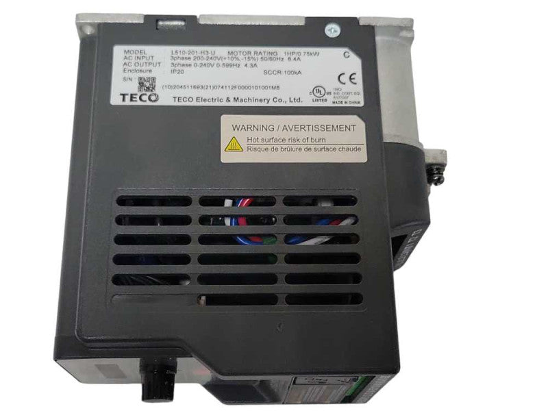 Teco L510-201-H3-U 3-Phase 200-240V Input 3-Phase 0-240V output READ _