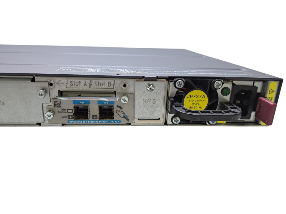 HP J9729A 2920-48G-POE+ Switch w/ J9733A Stacking Module, 1x PSU )