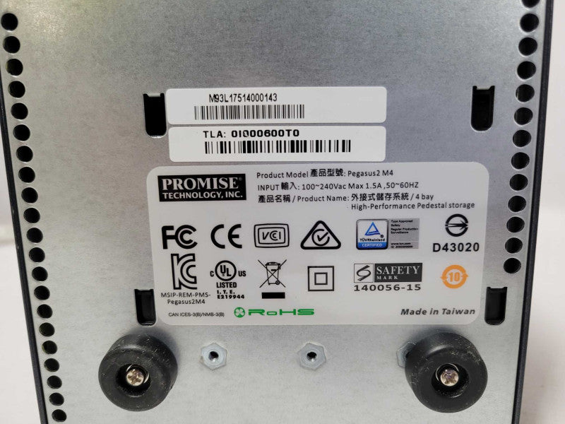 Promise Pegasus2 M4 DAS with 4x (3x 1TB and 1x 500GB) SSDs, READ _