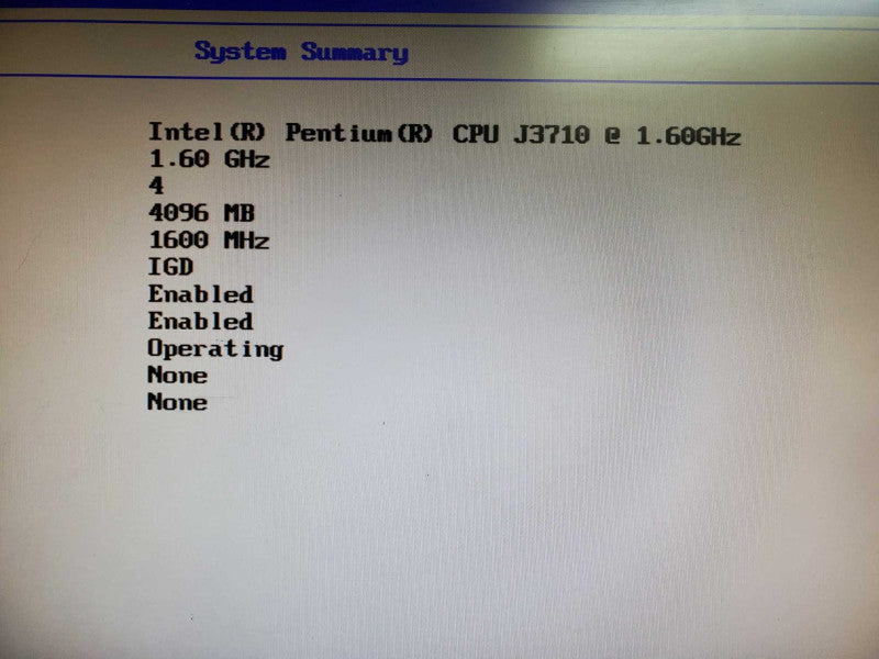 Lenovo ThinkCentre M600 Pentium J3710 4GB DDR3 NO HDD Q@