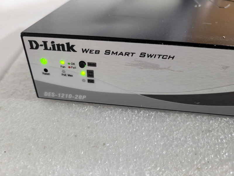 D-Link DES-1210-28P 28-Port Web Smart PoE Fast Ethernet Switch Version c1 !