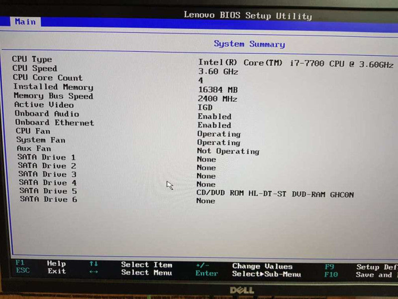 Lenovo ThinkStation P320 Workstation i7- 7700 CPU @ 3.60GHz 16GB DDR4 Ram