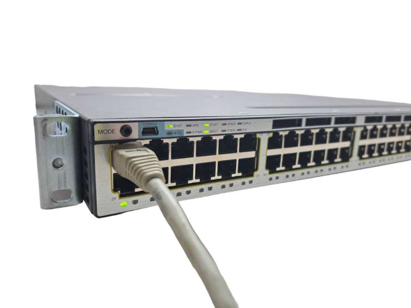 Cisco WS-C3750X-48P-S 48 Port PoE+ Gigabit Ethernet Switch C3KX-PWR-715WAC )